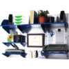 Wall Control Office Wall Mount Desk Storage and Organization Kit Galvanized Blue 48"" X 32"" X 12""