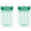 Brady® 86615 Emergency Shower & Eye Wash Test Record Tag 2 Sided 10/Pkg Polyester 4""W x 7""H