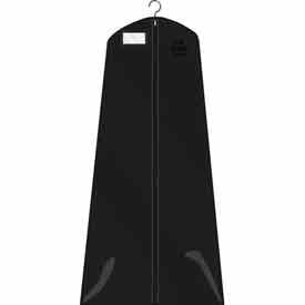 24""/36"" X 72"" 3 Gauge Vinyl Taffeta W/ Hanging Pocket And Center Zipper - Black