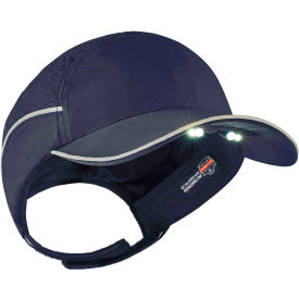 Ergodyne Skullerz® 8965 Lightweight Bump Cap LED Lighting Long Brim Navy