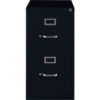 Hirsh Industries® 25"" Deep Vertical File Cabinet 2-Drawer Letter Size - Black
