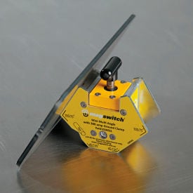 Mini Multi-Angle Welding Magnet w/Grounding - 150 Lbs.