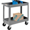 Global Industrial Steel Stock Cart w/2 Shelves 500 lb. Capacity 30""L x 16""W x 32""H