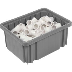 Global Industrial™ Plastic Dividable Grid Container 10-7/8""L x 8-1/4""W x 5""H Gray