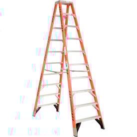 Werner 10' Dual Access Fiberglass Step Ladder 375 lb. Cap - T7410