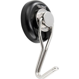 Global Industrial™ Neodymium Swiveling Magnetic Hook Black Powdered Coat 65 Lbs. Pull 6/Pack