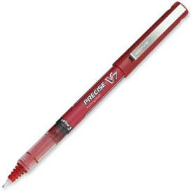 Pilot® Precise V7 Rolling Ball Pen Non-Refillable Fine 0.7mm Red Ink Dozen