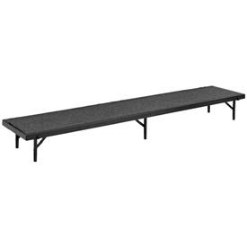 Riser Tapered with Carpet - 60""L x 18""W x 8""H - Grey