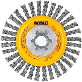 DeWalt DW4925B HP Stringer Wire Wheel 4"" X 5/8-11"" .020"" Carbon Wire 6/PK Carbon Steel