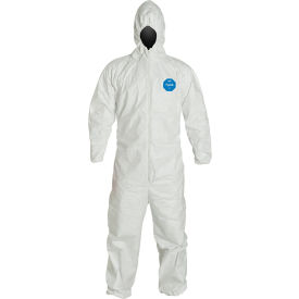 DuPont™ Tyvek® 400 Coverall  Hood Elastic Wrist & Ankle Stormflap White MD 25/Qty