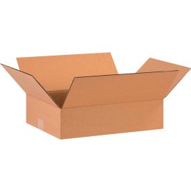 Global Industrial™ Flat Cardboard Corrugated Boxes 16""L x 12""W x 4""H Kraft