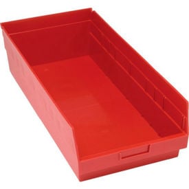 Plastic Nesting Storage Shelf Bin QSB216 11-1/8""W x 23-5/8""D x 6""H Red