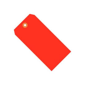 Global Industrial™ Shipping Tag #8 6-1/4""L x 3-1/8""W Fluorescent Red 1000/Pack