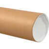 Jumbo Mailing Tubes With Caps 6"" Dia. x 60""L 0.125"" Thick Kraft 10/Pack
