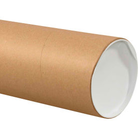 Jumbo Mailing Tubes With Caps 6"" Dia. x 60""L 0.125"" Thick Kraft 10/Pack