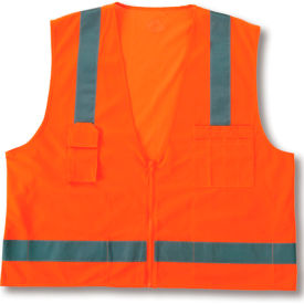 Ergodyne® GloWear® 8249Z Class 2 Economy Surveyors Vest Orange S/M