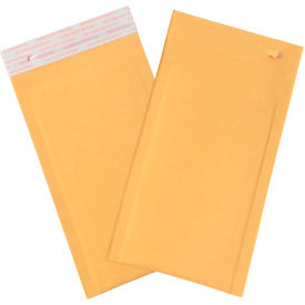 Global Industrial™ Self Seal Bubble Mailer w/Tear Strip #00 5""W x 10""L Golden Kraft 250/Pk