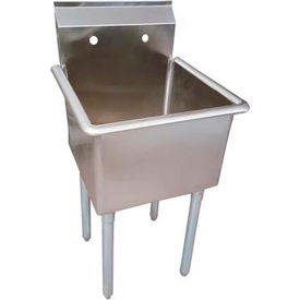 BK Resources® Utility Sink 1 Compartment SS 24L x 24W x 14D