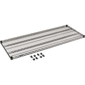 Nexel® S2448B Black Epoxy Wire Shelf 48""W x 24""D