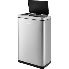 Global Industrial™ Rectangular Motion Sensor Trash Can 21 Gallon Brushed Stainless Steel