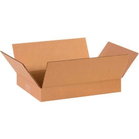 Global Industrial™ Flat Cardboard Corrugated Boxes 14""L x 10""W x 2""H Kraft