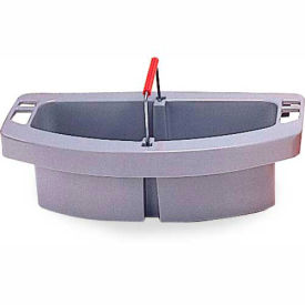 Rubbermaid® 2-Compartment Maid Carry Caddy 16"" x 9"" x 5"" Gray - RCP2649GRA