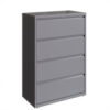 Hirsh Industries®36"" Wide 4-Drawer Lateral File Cabinet - Arctic Silver
