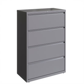 Hirsh Industries®36"" Wide 4-Drawer Lateral File Cabinet - Arctic Silver
