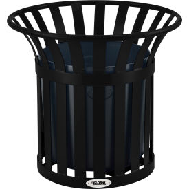 Global Industrial™ Steel Slat Planter - Black