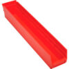 Global Industrial™ Plastic Nesting Storage Shelf Bin 4-1/8""W x 23-5/8""L x 4""H Red