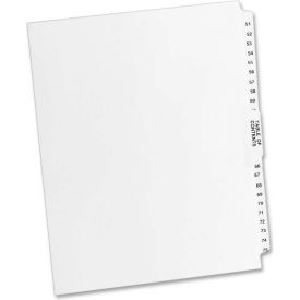 Avery Premium Collated Legal Exhibit Divider Printed 51 to 75 8.5""x11"" 26 Tabs White/White