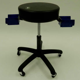 ShopSol Multi-Purpose Stool W/ Two Storage Bins 300 lb. Cap Black Vinyl - 1010486