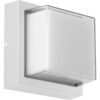 Sunlite® LED Square Modern Outdoor Wall Sconce Light Fixture 12W 850 Lumens 90 CRI White