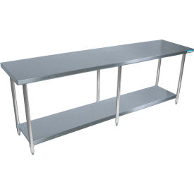 BK Resources 430 Stainless Steel Table 96 x 30"" Undershelf 18 Gauge