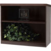 Safco® Aberdeen Series 36""W 2 Shelf Quarter Round with 1 Fixed Shelf Mocha