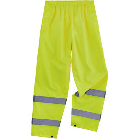 Ergodyne® 8916 Glowear® Class E Lightweight Hi-Vis Rain Pants Lime L