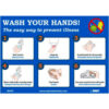 Wash Your Hands Sticker 7"" X 14"" Vinyl Adhesive