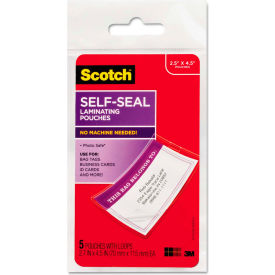 Scotch® Self-Sealing Laminating Pouches 12.5 mil 2 13/16 x 4 9/16 Luggage Tag 5/Pack