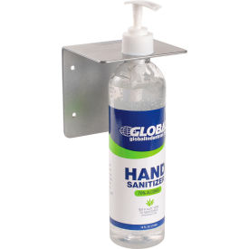 Global Industrial™ Wall Mount Bracket for Hand Sanitizer Pump Bottles Set of 4 - Silver