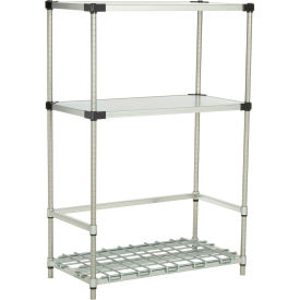 Nexel® BK184852Z Poly-Z-Brite® 2-Shelf Container/Keg Rack 48""W x 18""D x 54""H