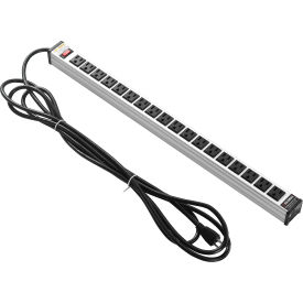 Global Industrial™ Power Strip 18 Outlets 15A 24""L  15' Cord