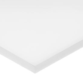 White Acetal Plastic Bar - 3/8"" Thick x 1"" Wide x 24"" Long