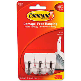 3M Command™ General Purpose Hooks Small Holds 1/2-lb White 3/Pack