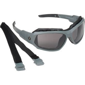 Ergodyne® Skullerz® Loki Safety Glasses/Goggles W/Fog-Off Smoke AF Lens Matte Gray Frame