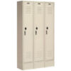 Global Industrial™ Paramount® 1-Tier 3 Door Locker 36""W x 15""D x 66""H Tan Assembled