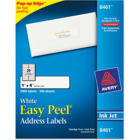 Avery® Easy Peel Inkjet Address Labels 1 x 4 White 2000/Box