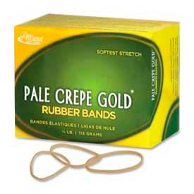 Alliance® Pale Crepe Gold® Rubber Bands Size # 16 2-1/2""x 1/16"" Natural 1/4 lb. Box