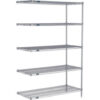 Nexel® 5 Shelf Nexelate® Silver Epoxy Wire Shelving Unit Add On 54""W x 21""D x 63""H