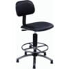 Interion® Office Stool - Vinyl - 17""- 21"" - Black