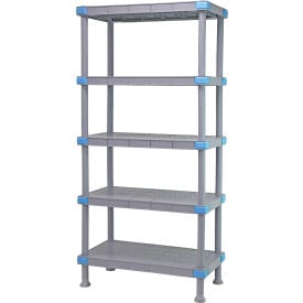Quantum Millenia™ Shelving Unit 36""W X 24""D X 50""H 5 Solid Shelves